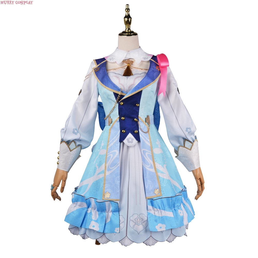 Game Cosplay,Genshin Impact,Genshin Impact Kamisato Ayaka Letter from Flowers Skirt Cosplay Costume